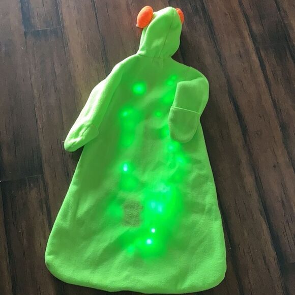 Handmade Fleece Monster Tree Frog LIGHT UP Halloween Costume 0-12 Months 🐸 - Picture 5 of 13